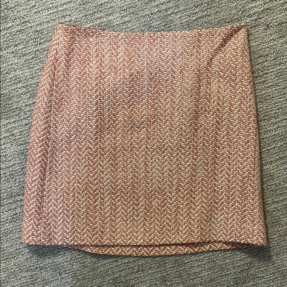 LOFT Pink Tan Mini Pencil Skirt